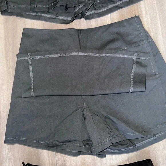 Women’s Liquid Yacht Boat Skort skirt black gray - Picture 2 of 5